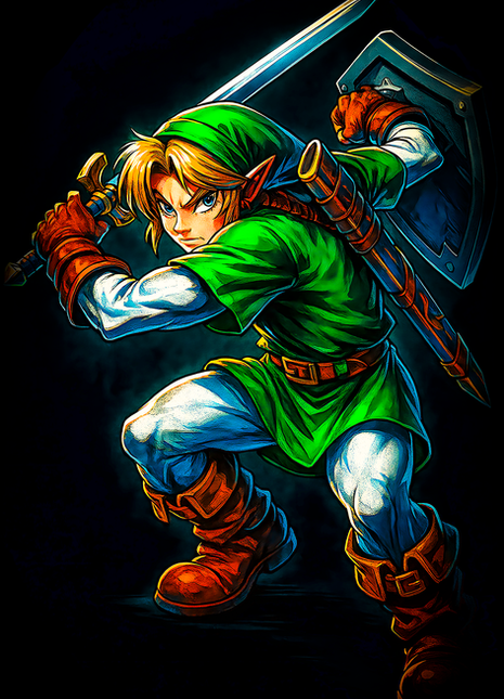 Link The Legend of Zelda wall art in Acrylic, Canvas and Metal