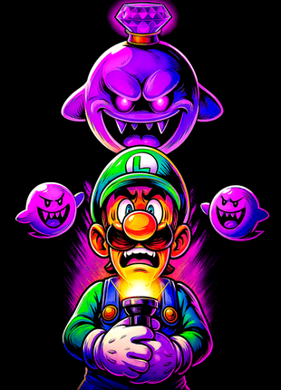Luigi and King Boo Luigi’s Mansion wall art in Acrylic, Canvas and Metal