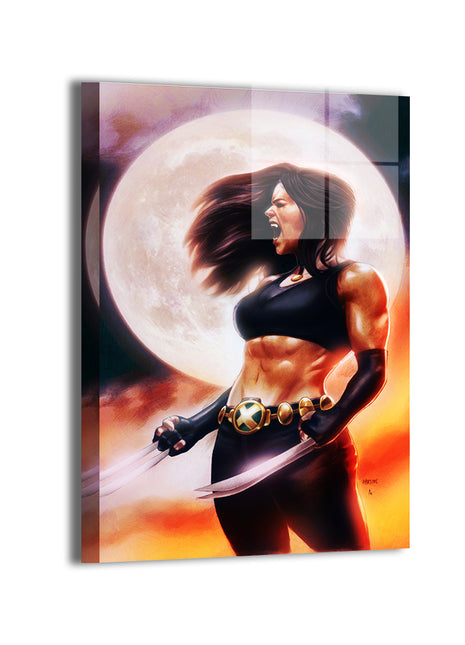 Lunar Fury Wall Art Metal Print – X-23 Marvel X-Men by Ryan Pasibe and Marvin Tabacon
