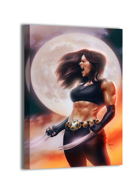 Lunar Fury Wall Art Canvas Print – X-23 Marvel X-Men by Ryan Pasibe and Marvin Tabacon