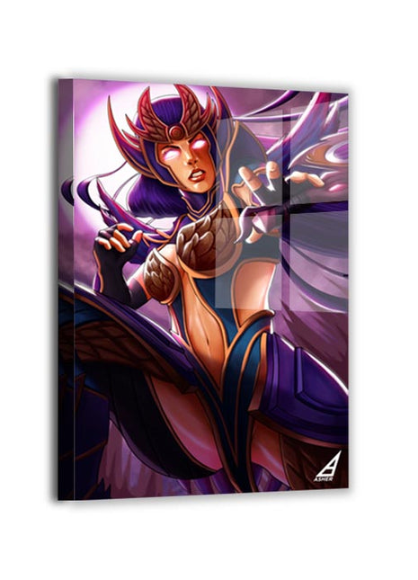 Diana Moonblade Ascendant League of Legends glossy acrylic print, art by Ben Asher.