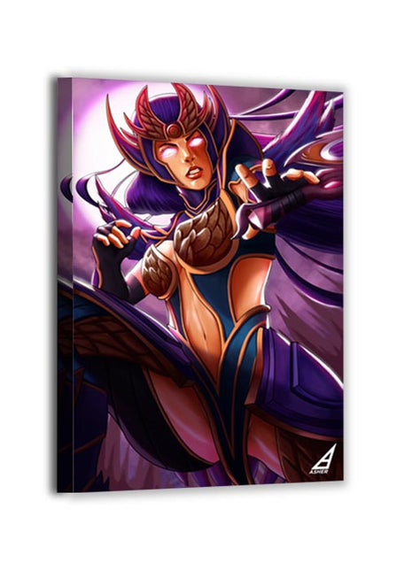 Diana Moonblade Ascendant League of Legends canvas print, gallery-wrapped, ready to hang, art by Ben Asher.