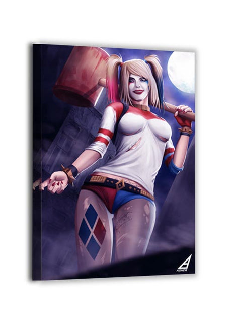 Canvas—comic-inspired portrait with gritty textures and fog; art by Ben Asher.