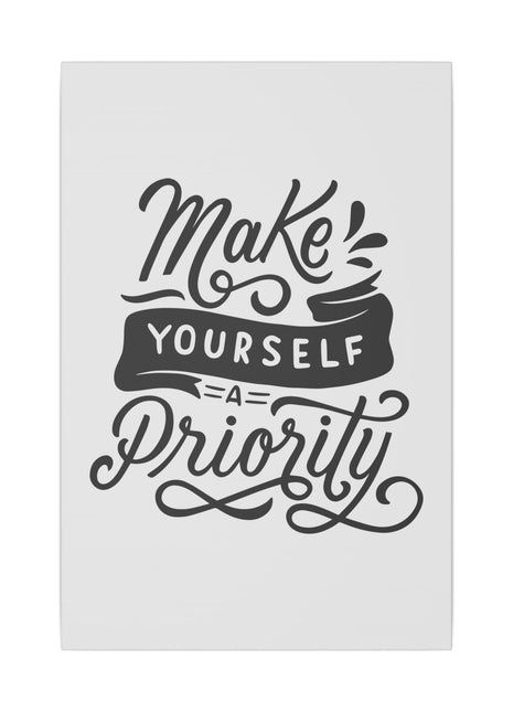 "Make Your Life a Priority Inspirational Wall Art on premium canvas, acrylic, and metal – front view"

