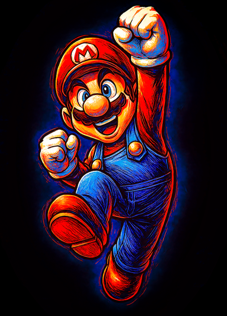 Mario Super Mario wall art in Acrylic, Canvas and Metal