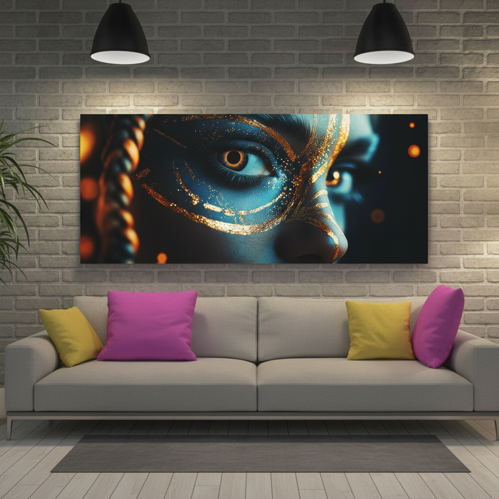 Matte canvas mockup without gloss