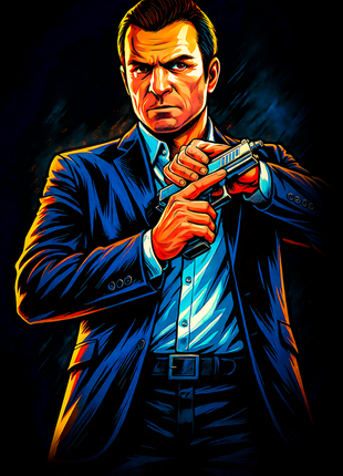 Michael De Santa Grand Theft Auto V wall art in Acrylic, Canvas and Metal
