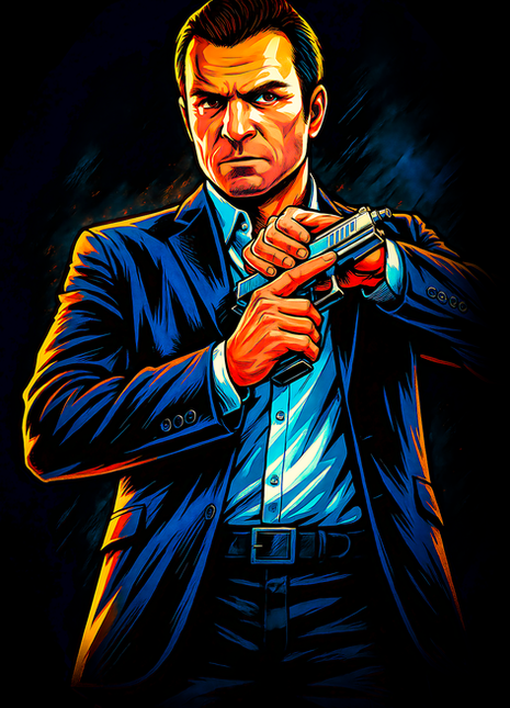 Michael De Santa Grand Theft Auto V wall art in Acrylic, Canvas and Metal
