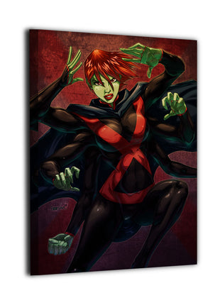 Miss Martian canvas wall art by Myk Emmshin
