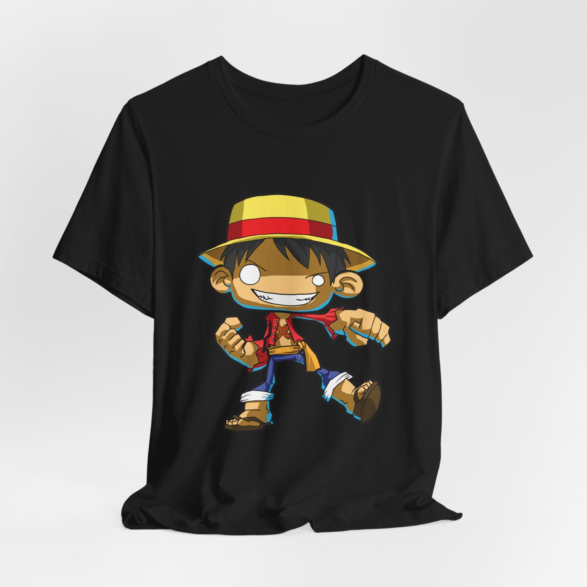 Monkey D. Luffy Chibi Straw Hat Step Graphic T-Shirt | One Piece | STG