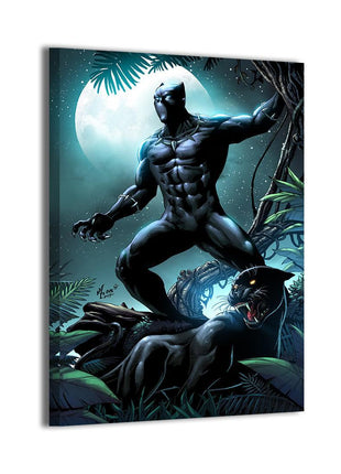 Moonlit Royal Vigil Black Panther Marvel wall art 2 by Vhon Remot