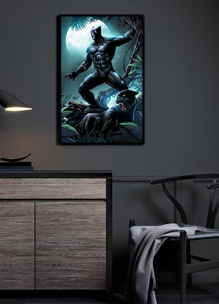 Moonlit Royal Vigil Black Panther Marvel wall art 3 by Vhon Remot