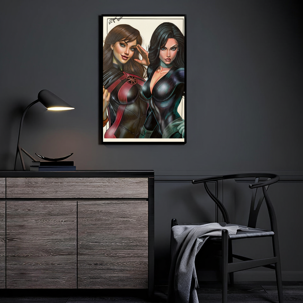 Ms Martian & Donna Troy - Dark Room Mockup