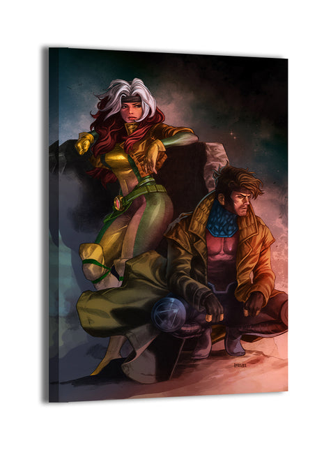 Mutant Hearts Wall Art Canvas Print – Rogue and Gambit X-Men by Ryan Pasibe and Bryan Arfel Magnaye