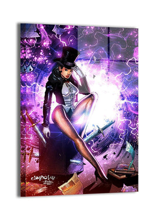 Zatanna metal wall art by Jimbo Salgado