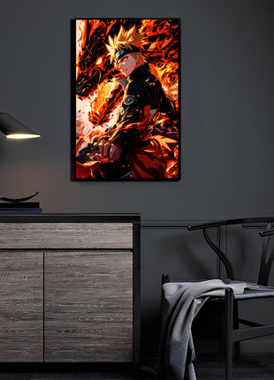 Naruto Uzumaki Wall Art | HD Acrylic, Canvas, Metal Prints, Naruto Uzumaki Nine-Tails chakra mode anime wall art. 3mm Acrylic, Dye-Sub Metal & Gloss Canvas. Ready to hang. Buy 3 Get 1 FREE!, [-Snapping Turtle Gallery