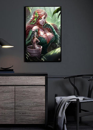 Nature's Bond Poison Ivy & Baby Groot wall art — Marvel vertical print by Wizyakuza (Ceasar), image 3.