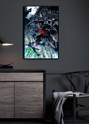 Neo Gotham Shattered Batman Beyond acrylic wall art with Terry McGinnis and villains by Geebo Vigonte