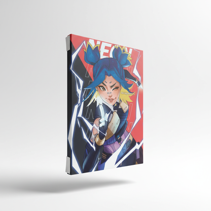 Neon artwork canvas on white