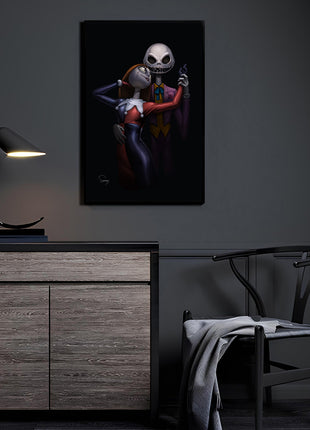 Nightmare Before Christmas Joker Wall Art Acrylic Print, Premium Wall Art by Snapping Turtle Gallery