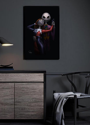 Joker Harley Nightmare Romance Wall Art acrylic print by Sam DelaTorre