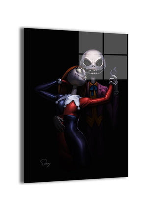 Joker Harley Nightmare Romance Wall Art dye-sublimated metal print by Sam DelaTorre