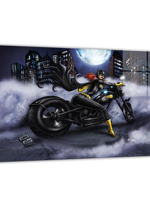 Nightwatch Vigilante Batgirl motorcycle metal wall art by Martin Hernandez Tena