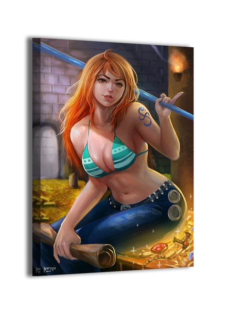 One Piece Nami Wall Art Acrylic Print, Premium Wall Art by Snapping Turtle Gallery