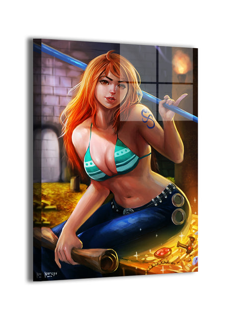 One Piece Nami Wall Art Acrylic Print, Premium Wall Art by Snapping Turtle Gallery