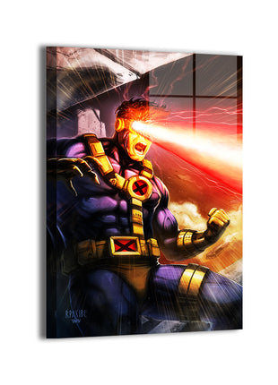 Cyclops by Ryan Pasibe, colors by Brian Valeza; metallic sheen, ready to hang.