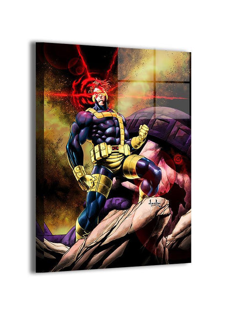 Optic Overload Cyclops wall art — Marvel square print by Chucky Penero, image 1.