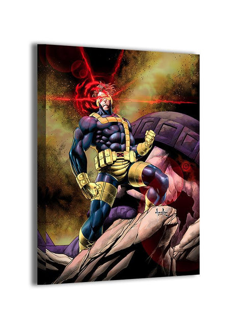 Optic Overload Cyclops wall art — Marvel square print by Chucky Penero, image 2.