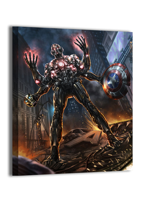 Overpowered AI Ultron wall art — Marvel square print by Oliver Morit, image 2.