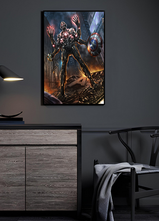 Overpowered AI Ultron wall art — Marvel square print by Oliver Morit, image 3.