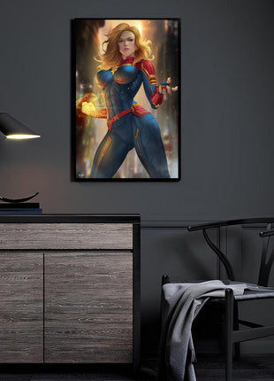 Photon Fury Captain Marvel (Carol Danvers) Marvel wall art by Nopeys