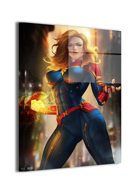 Photon Fury Captain Marvel (Carol Danvers) Marvel wall art by Nopeys