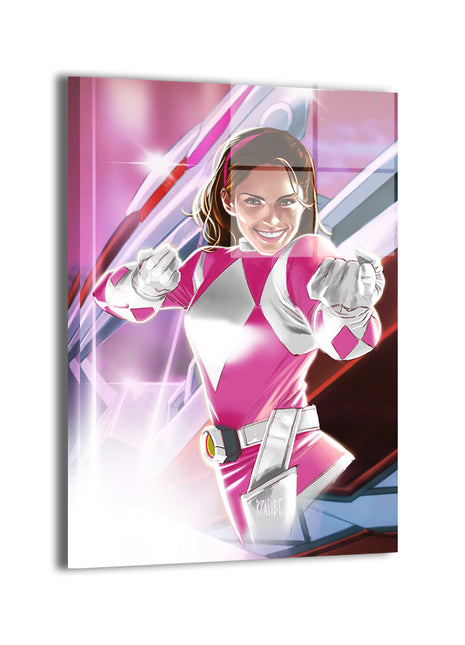 Pink Ranger Wall Art Acrylic Print, Premium Wall Art by Snapping Turtle Gallery
