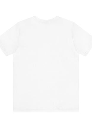 Plain back of a white Hanako-kun graphic T-shirt.