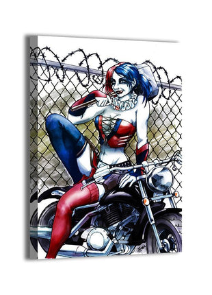 Harley Quinn Playful Chaos Wall Art gloss canvas print by Evy Pinlac