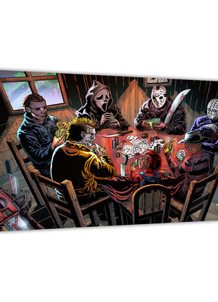 Poker Night of the Slashers Wall Art Acrylic Print, Premium Wall Art by Snapping Turtle Gallery