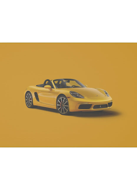 12x18 canvas print of Porsche 718 Boxster artwork — anime-inspired and ideal for car enthusiasts and collectors.