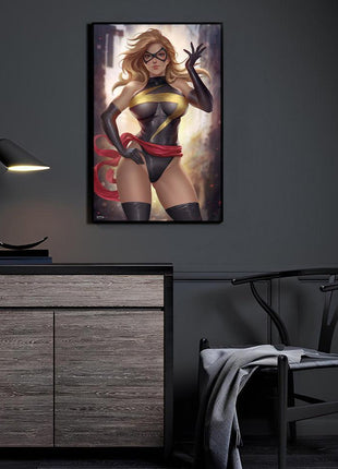 Power Ascendant Captain Marvel (Carol Danvers) Marvel wall art by Nopeys