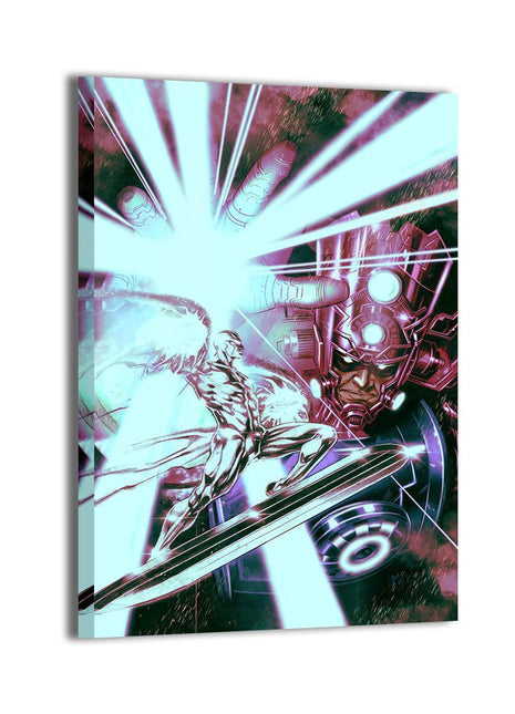 Power Cosmic Galactus and Silver Surfer Marvel canvas wall art by Ryan Pasibe