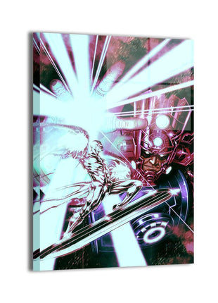 Power Cosmic Galactus and Silver Surfer Marvel metal wall art by Ryan Pasibe