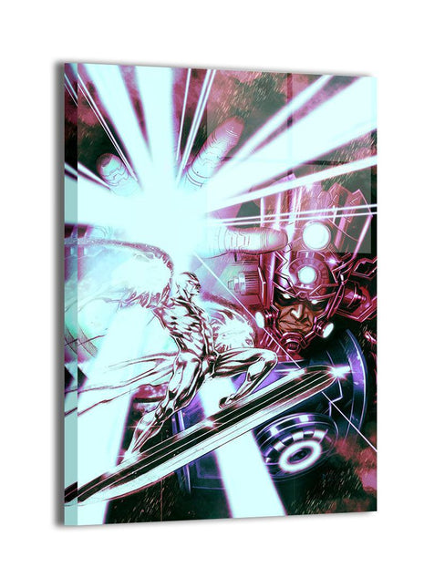 Power Cosmic Galactus and Silver Surfer Marvel metal wall art by Ryan Pasibe