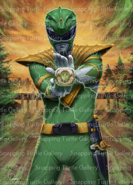 Power Rangers JDF by sam Delatorre Wall Art Acrylic Print, Premium Wall Art by Snapping Turtle Gallery
