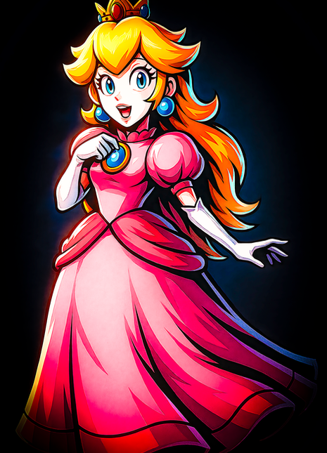 Princess Peach Super Mario wall art in Acrylic, Canvas and Metal
