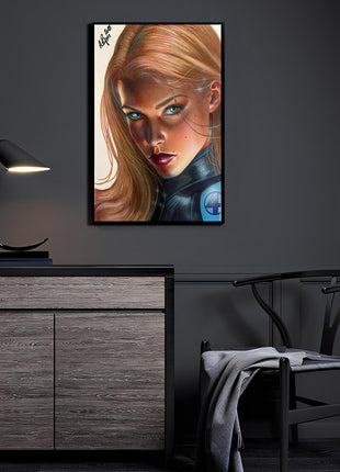 Quantum Veil Invisible Woman Marvel wall art 3 by Aurelio Rigoni