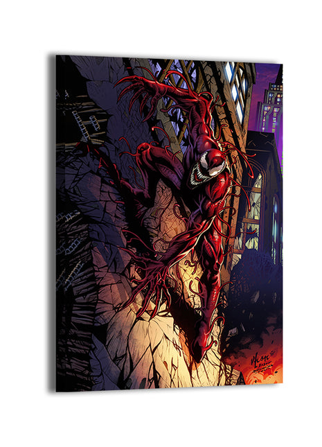 Carnage with violent tendrils and shattered city backdrop – large canvas


