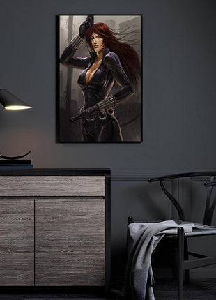 Red Ledger Black Widow — Black Widow Marvel wall art by Wizyakuza (Ceasar)